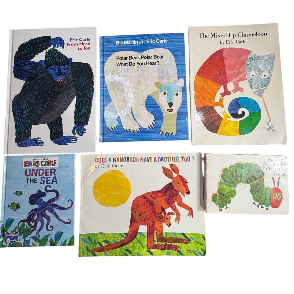 Eric Carle Childrens Book Lot 6 school library HC an SC